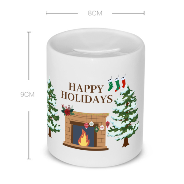 kerst mok happy holidays Spaarpot