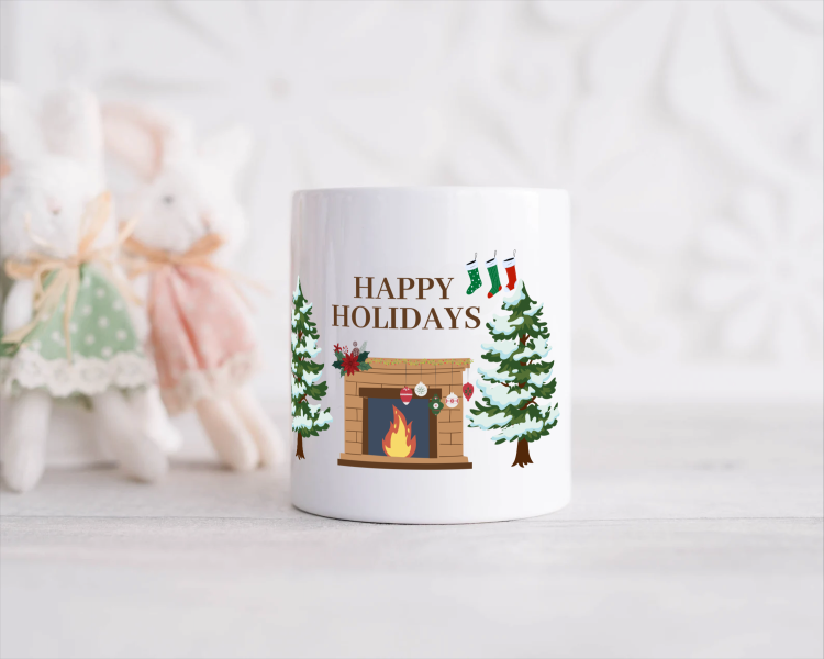 kerst mok happy holidays Spaarpot