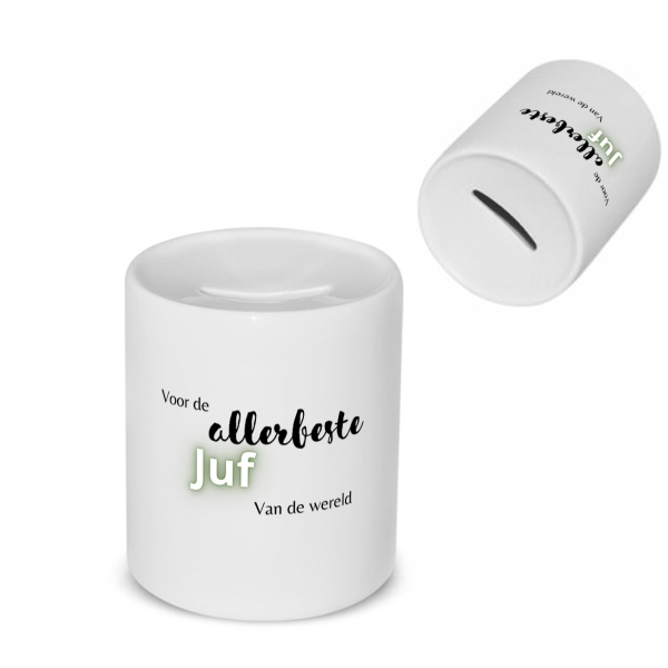 voor de allerbeste juf van de wereld Spaarpot