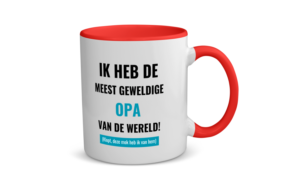 ik heb de meest geweldige opa van wereld (klopt, deze mok heb ik van hem) Koffiemok - Theemok