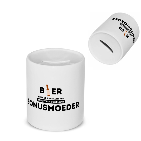 bier, nu ik je aandacht heb je bent een geweldige bonusmoeder Spaarpot