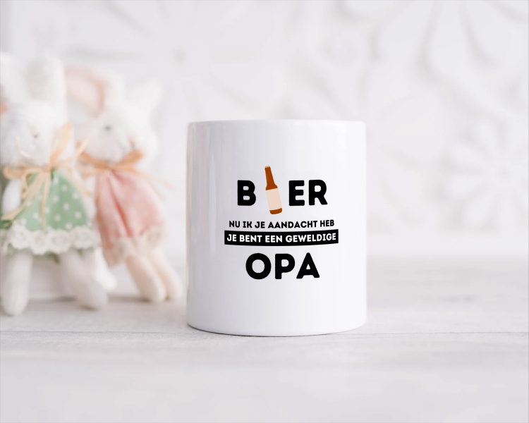 bier, nu ik je aandacht heb je bent een geweldige opa Spaarpot