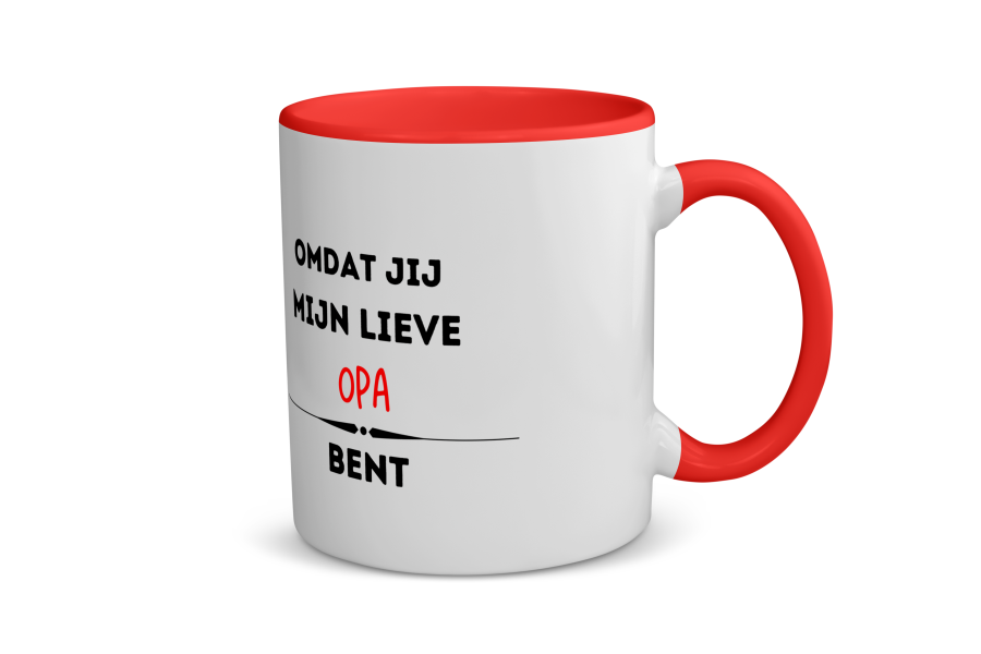 omdat jij mijn lieve opa bent Koffiemok - Theemok
