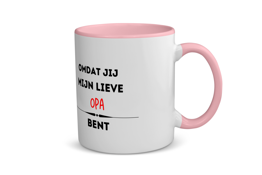 omdat jij mijn lieve opa bent Koffiemok - Theemok