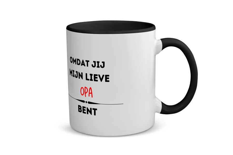 omdat jij mijn lieve opa bent Koffiemok - Theemok