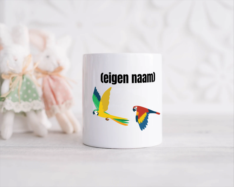 2 vliegende papegaaien Spaarpot
