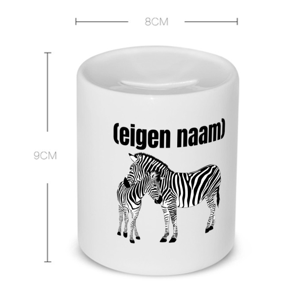 2 zebra's Spaarpot