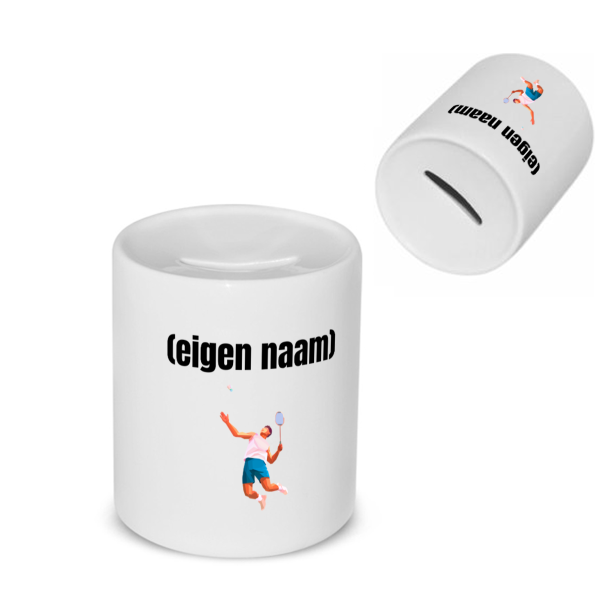 badminton met man Spaarpot