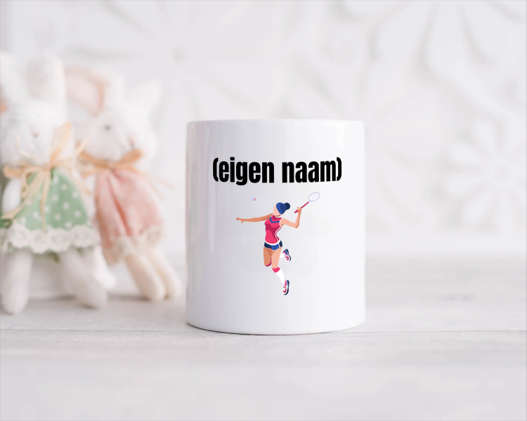 badminton vrouw met eigen naam Spaarpot