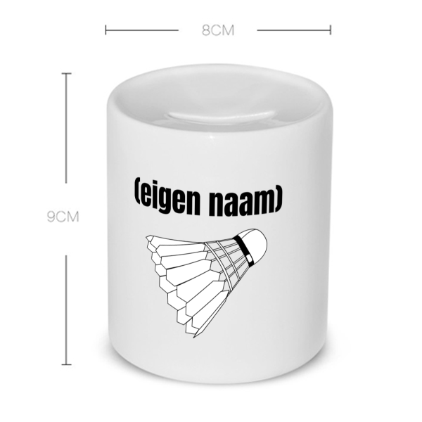 badminton shuttle met eigen naam Spaarpot