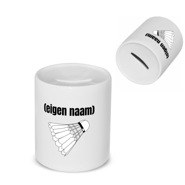 badminton shuttle met eigen naam Spaarpot