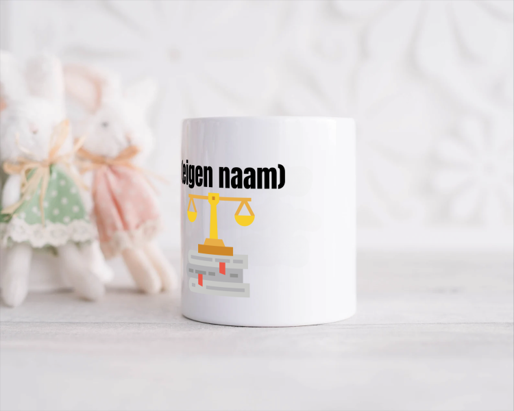 advocaat weegschaal (met eigen naam) Spaarpot
