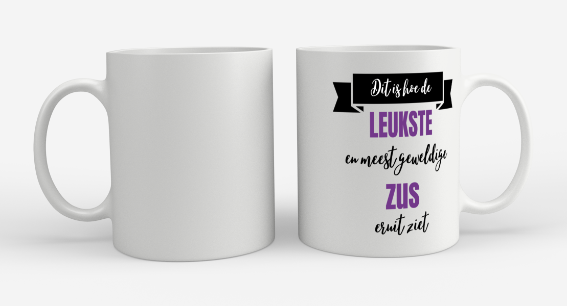 leukste zus eruit ziet Koffiemok - Theemok