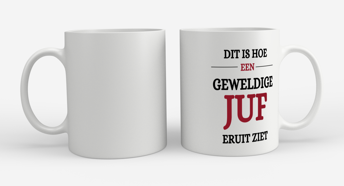 geweldige juf eruit ziet Koffiemok - Theemok