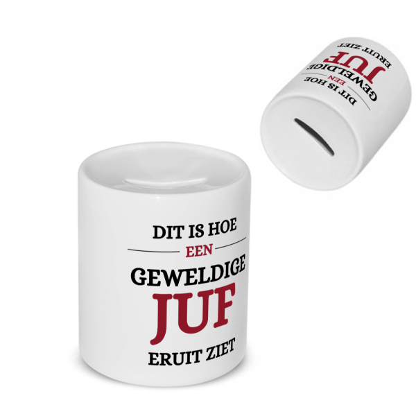 geweldige juf eruit ziet Spaarpot