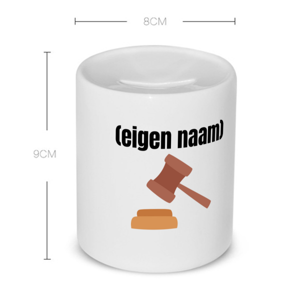 rechter met hamer Spaarpot