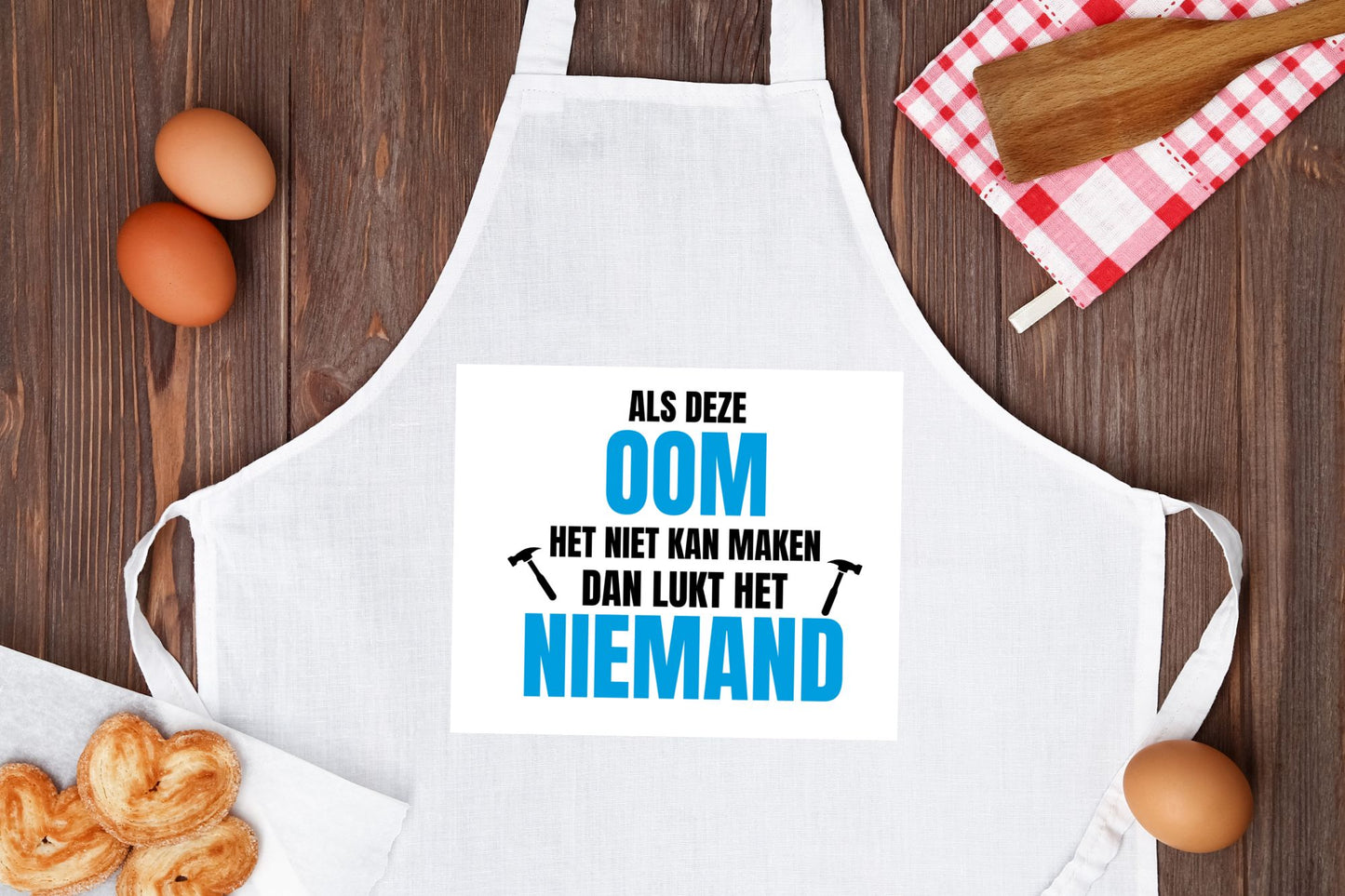als oom het niet kan Keukenschort