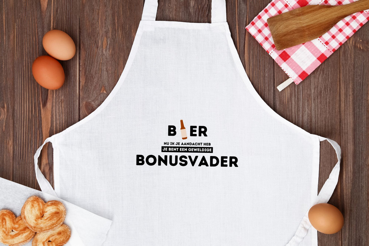 bier, nu ik je aandacht heb je bent een geweldige bonusvader Keukenschort