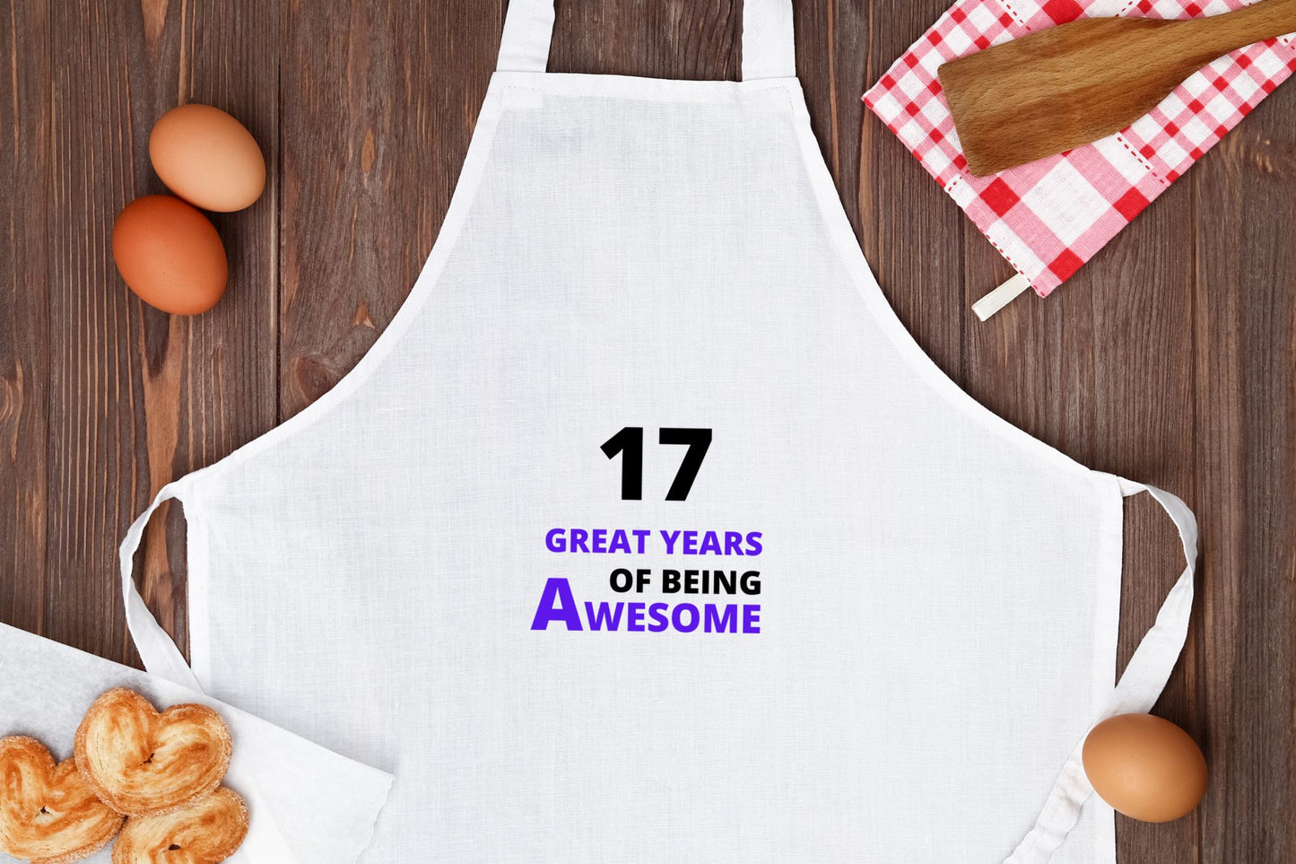 17 great years of being awesome Keukenschort