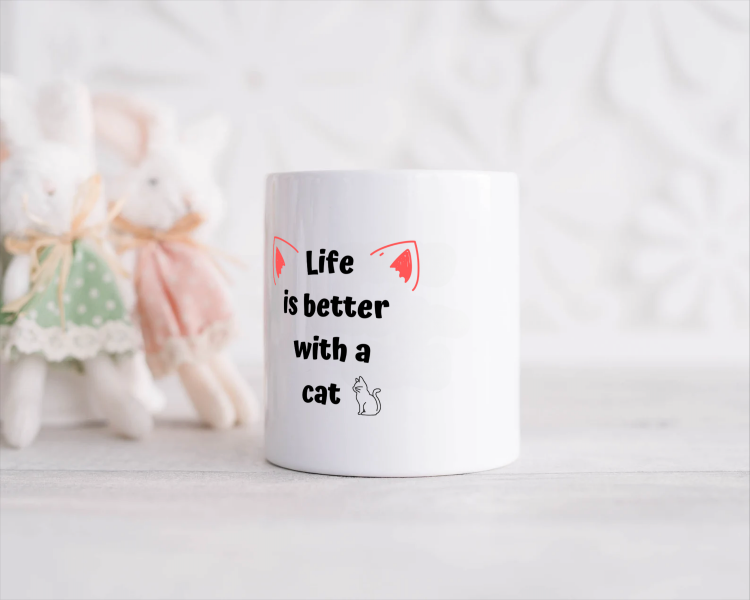 life is better with a cat Spaarpot