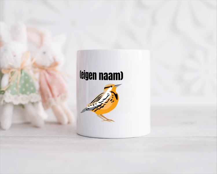 oranje mus met eigen naam Spaarpot
