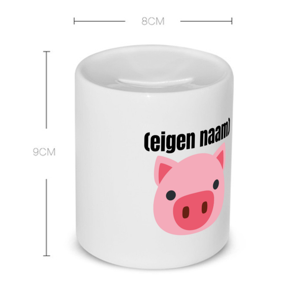 varkenskop met eigen naam Spaarpot