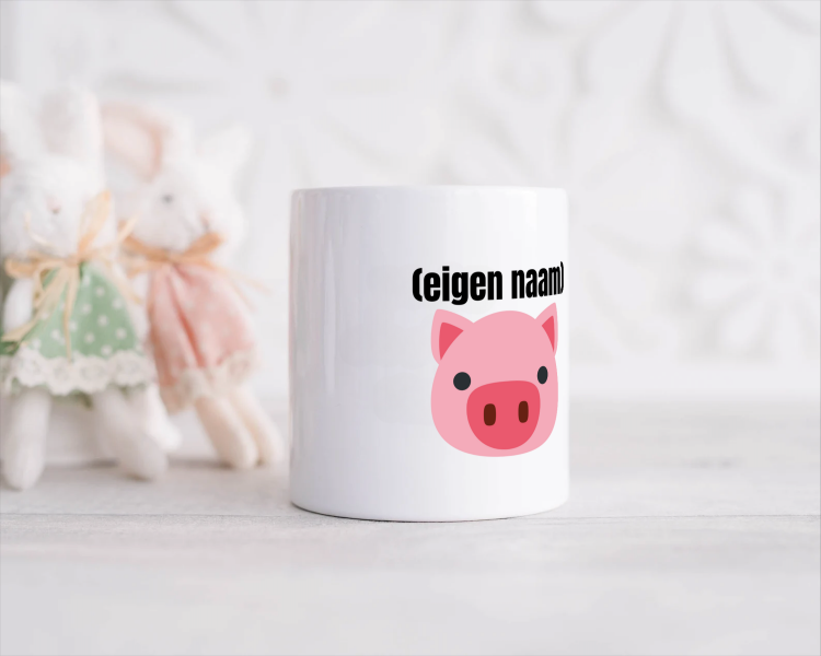 varkenskop met eigen naam Spaarpot