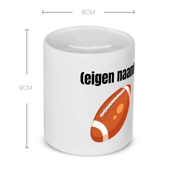 rugbybal met eigen naam Spaarpot