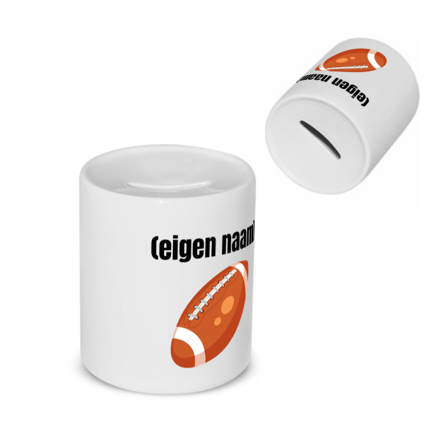 rugbybal met eigen naam Spaarpot