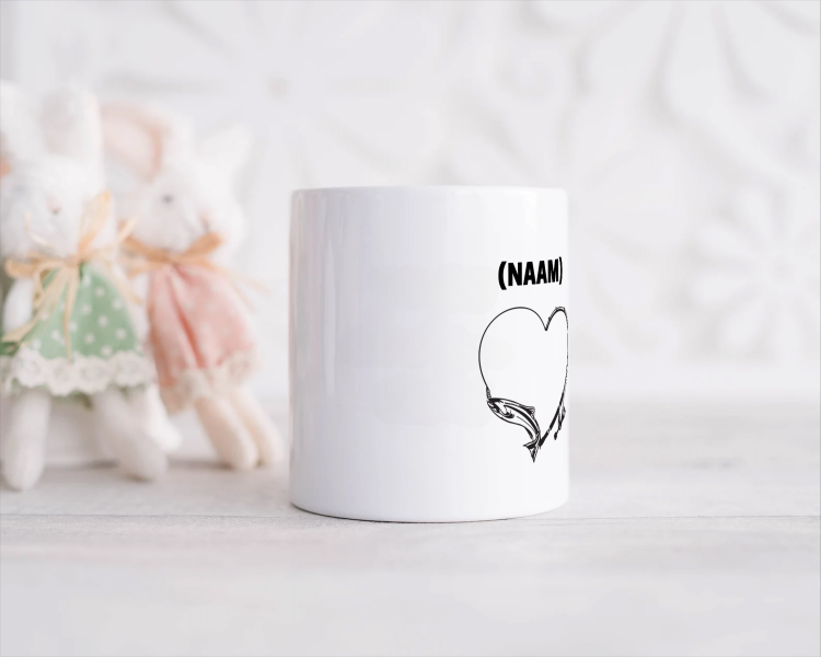 vissen mok met eigen naam Spaarpot