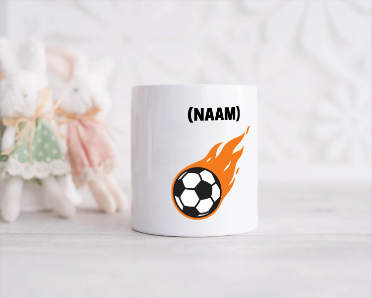 voetbal mok met eigen naam Spaarpot