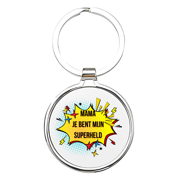 mama je bent mijn superheld Sleutelhanger