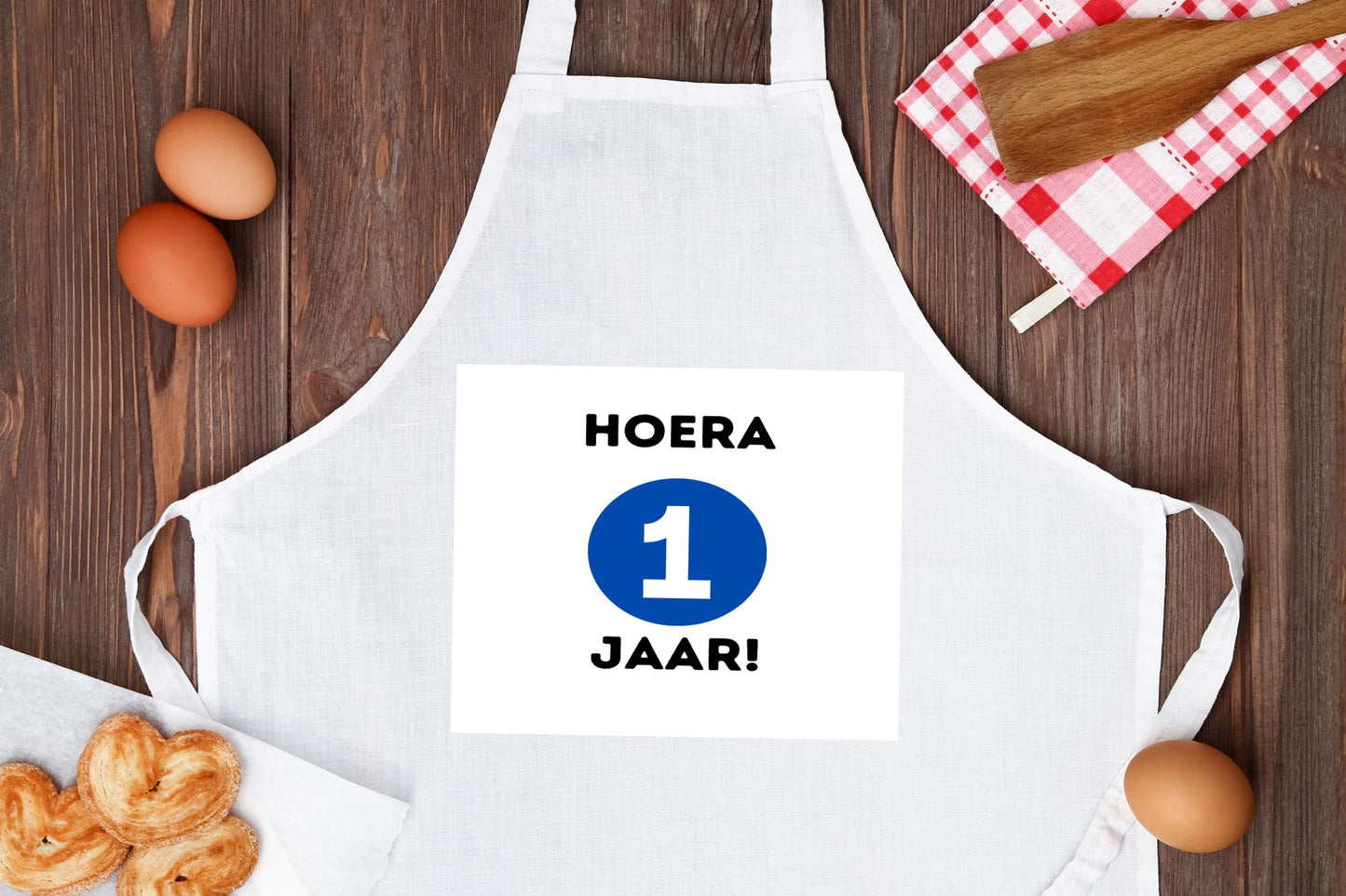 hoera 1 jaar Keukenschort