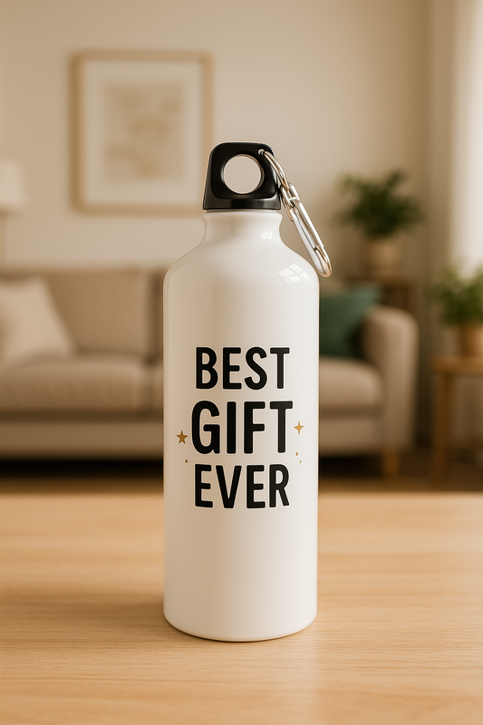 Gepersonaliseerde Aluminium Waterfles 400 ml – Met Karabijnhaak | Handige Bidon