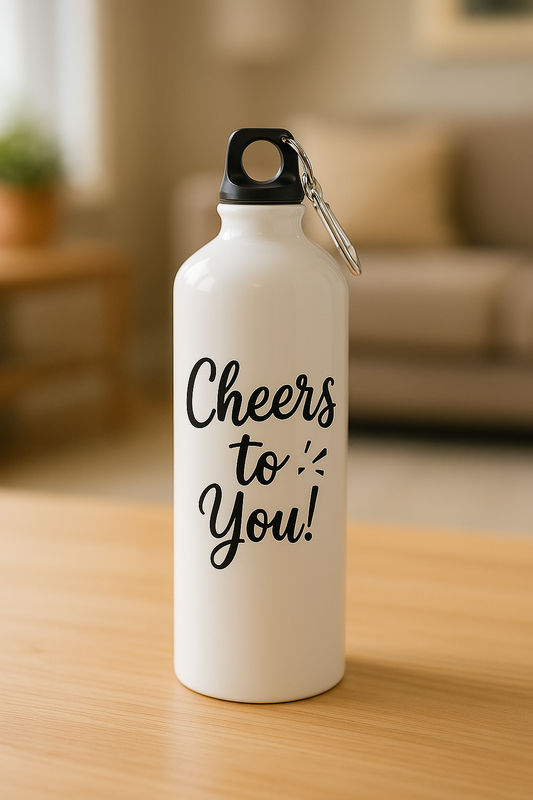 Gepersonaliseerde Aluminium Waterfles 750 ml – Duurzame Bidon met Eigen Ontwerp