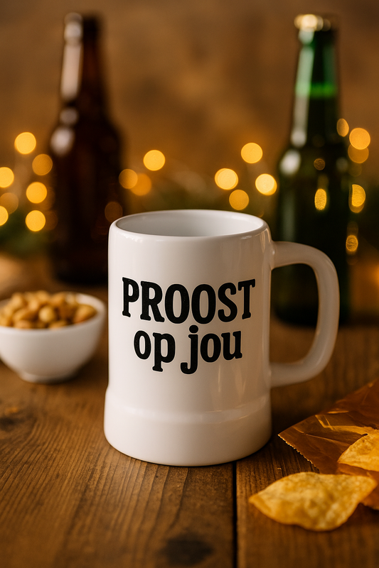 Gepersonaliseerde Keramische Bierpul 500 ml – Stevig & Stijlvol Cadeau