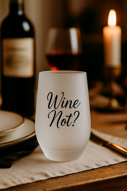 Gepersonaliseerd Wijnglas 400 ml – Frosted Glas | Stijlvol & Uniek Cadeau