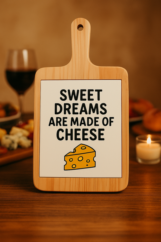 gepersonaliseerde Houten Kaasplank Vierkant met Keramische Tegel voor sublimatie