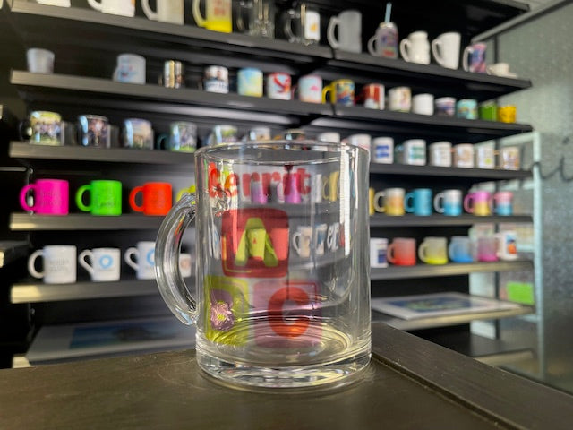 Gepersonaliseerde Glazen Mok 330 ml – Stijlvol & Uniek Cadeau