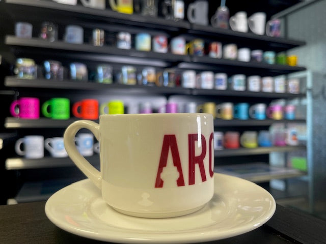 Gepersonaliseerde Kop & Schotel 170 ml – Hoogwaardig Keramiek | Perfect Cadeau voor Koffie & Thee