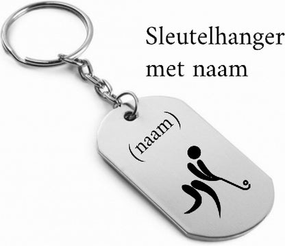 Hockey sleutelhanger met naam