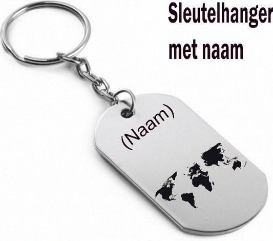 Reizen sleutelhanger met naam