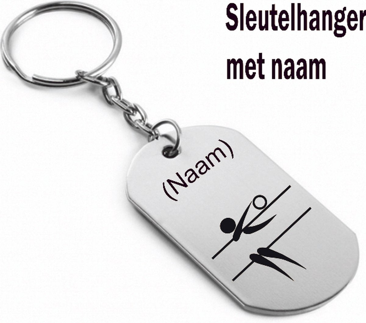 Volleybal sleutelhanger met naam