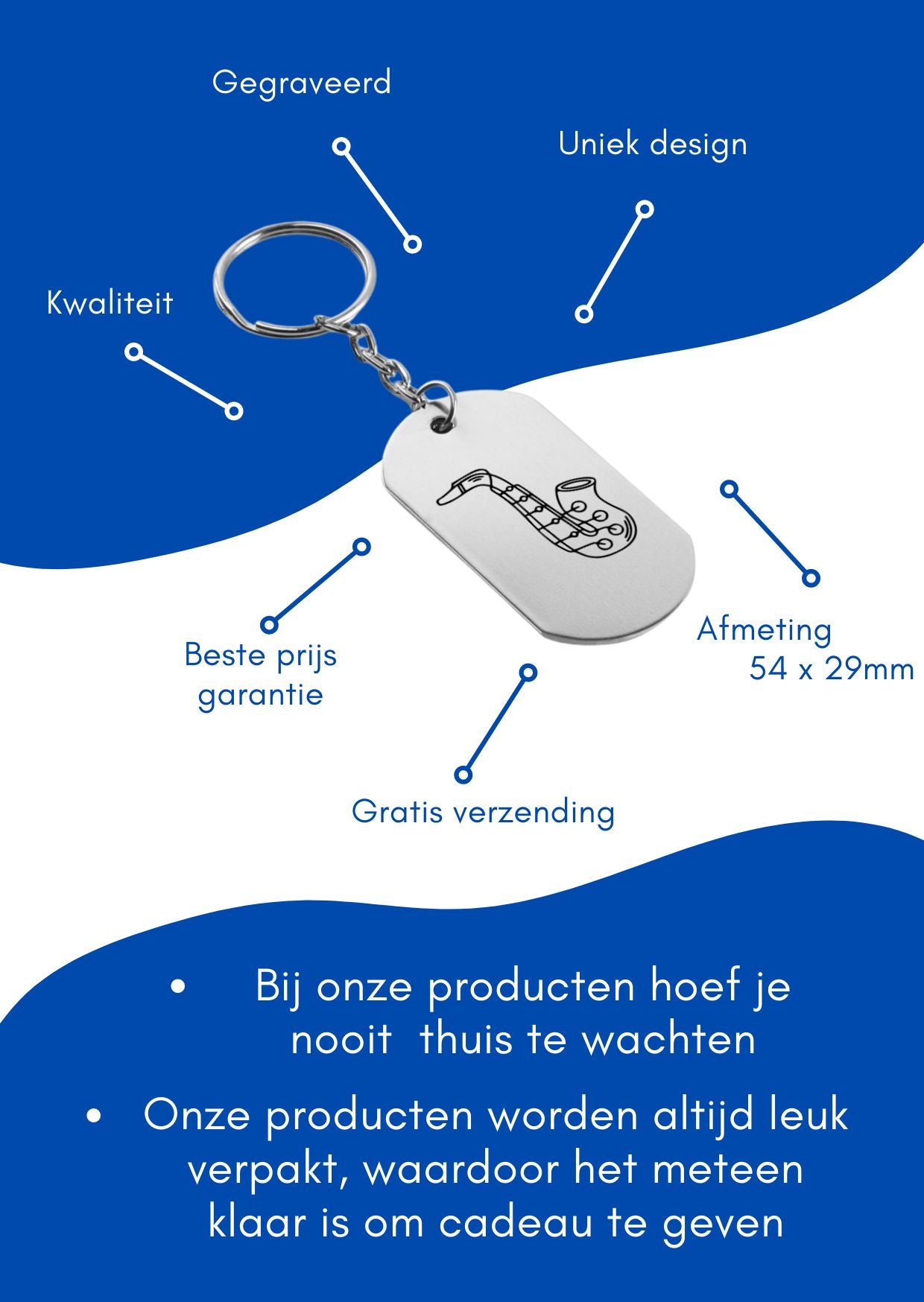 saxofoon sleutelhanger