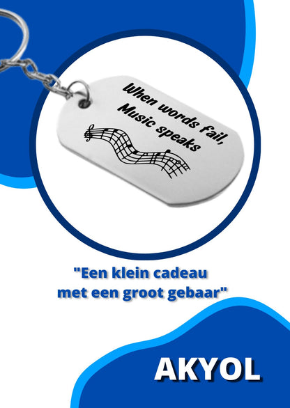 muziek sleutelhanger sleutelhanger