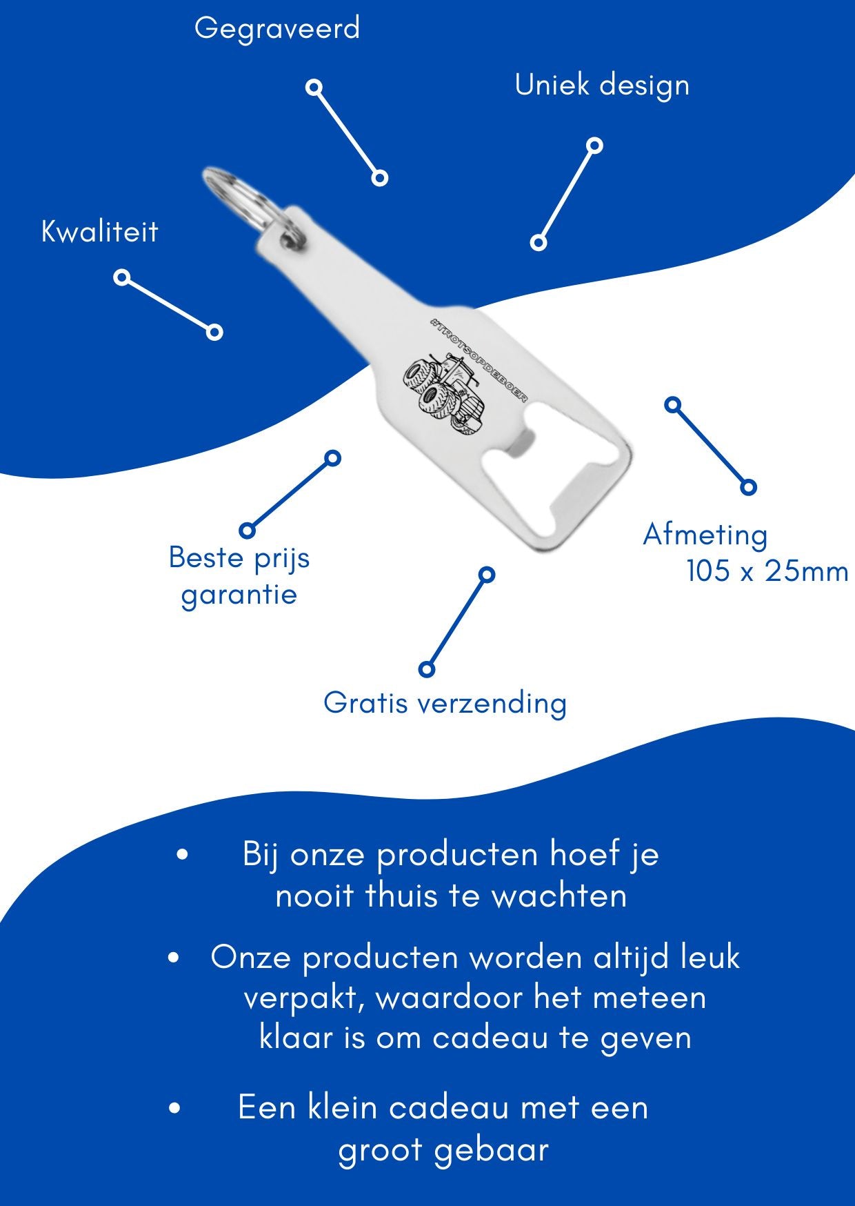 trots op de boer flesopener