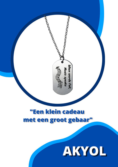 muziek sleutelhanger ketting