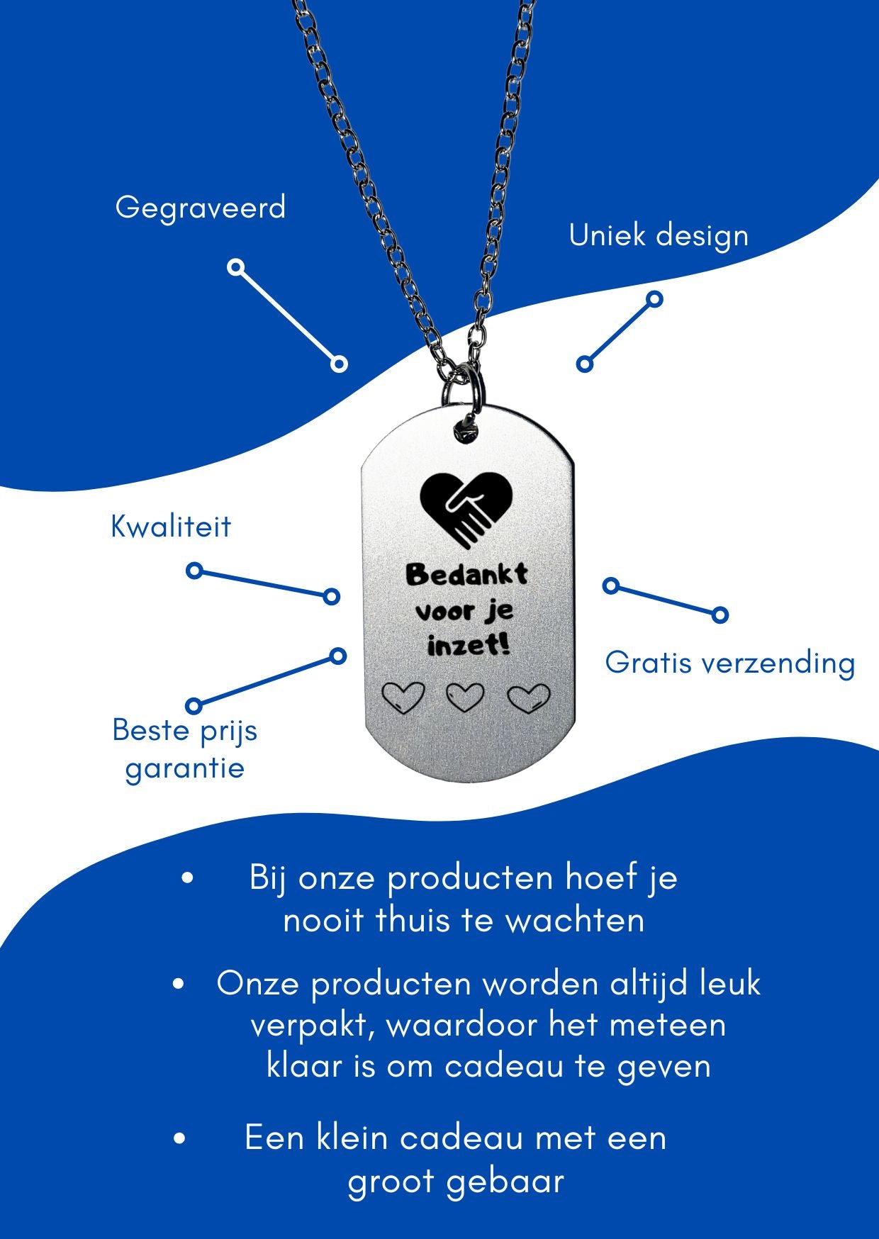 bedankt voor je inzet ketting