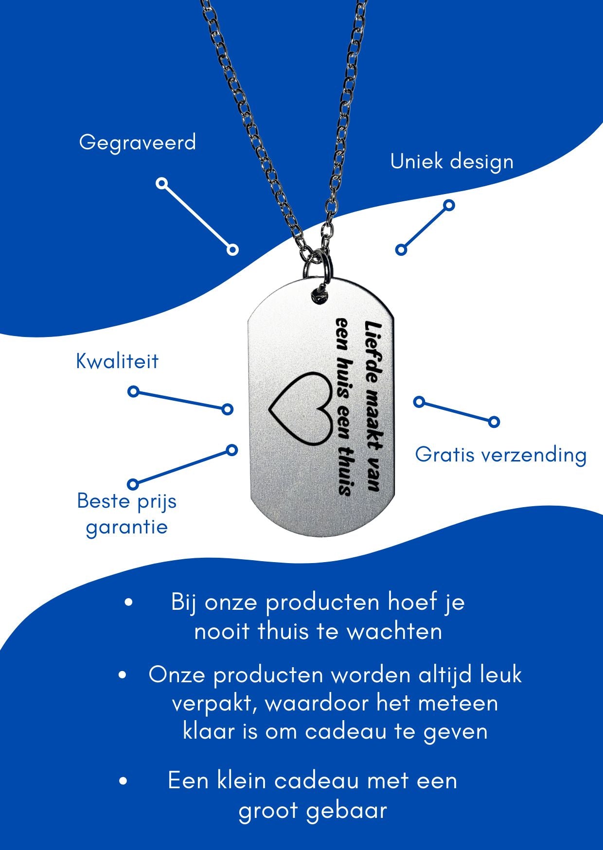 liefde maakt van een huis een thuis ketting