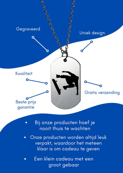 gepersonaliseerde skateboard ketting